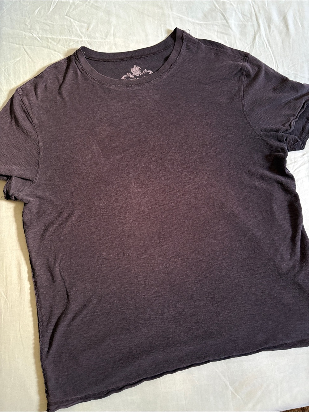 Helix Men's Distressed Short Sleeve Crew Tee in Dark Charcoal